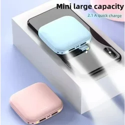 New Mini Power Bank Big Capacity 10000/20000mAh Small Pocket Size Led Usb Outdoor Mobile Phone Portable Pawer Bank