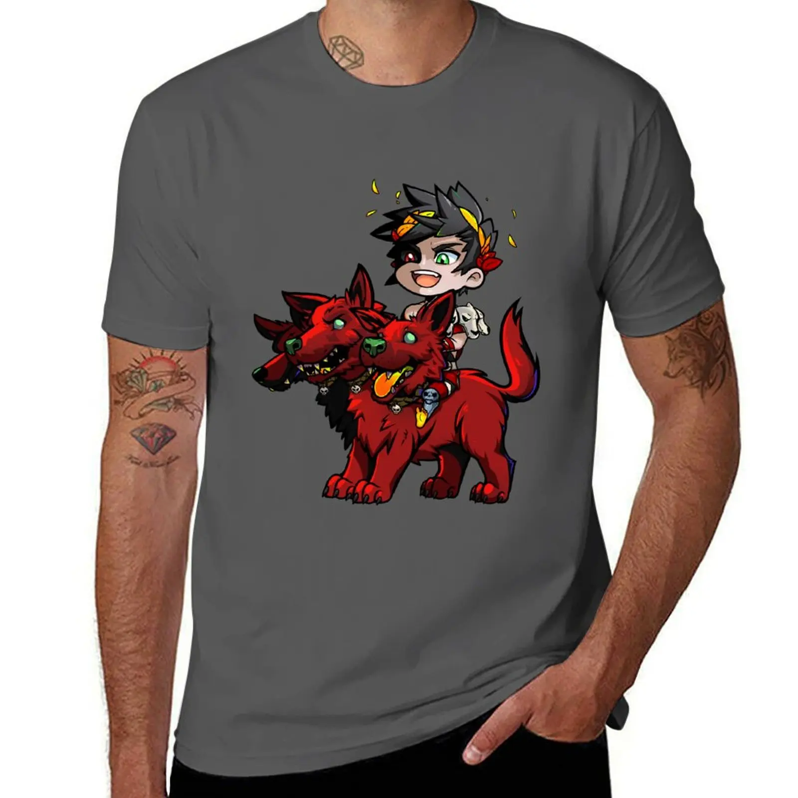 

Zagreus and - Cerberus Hades T-Shirt Big Size Loose Fit Tee Shirt