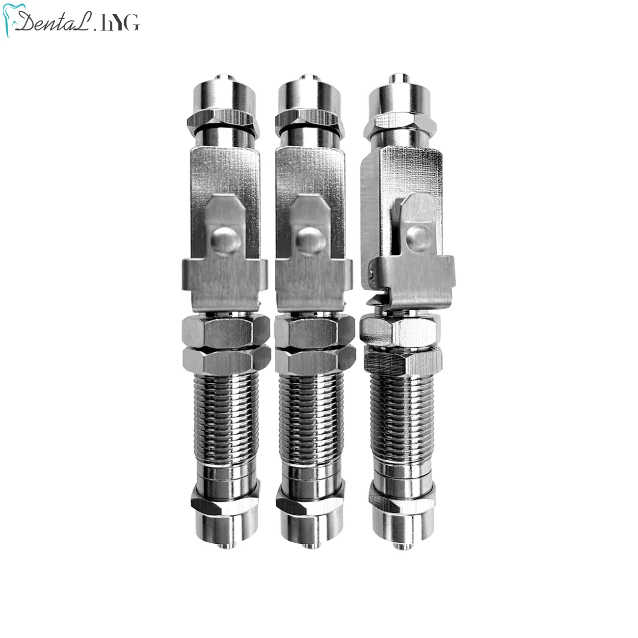 3Pcs Stainless Steel Dental Air Water Quick Connector For Dental Ultrasonic Scaler EMS Woodpecker With Anti-suckback