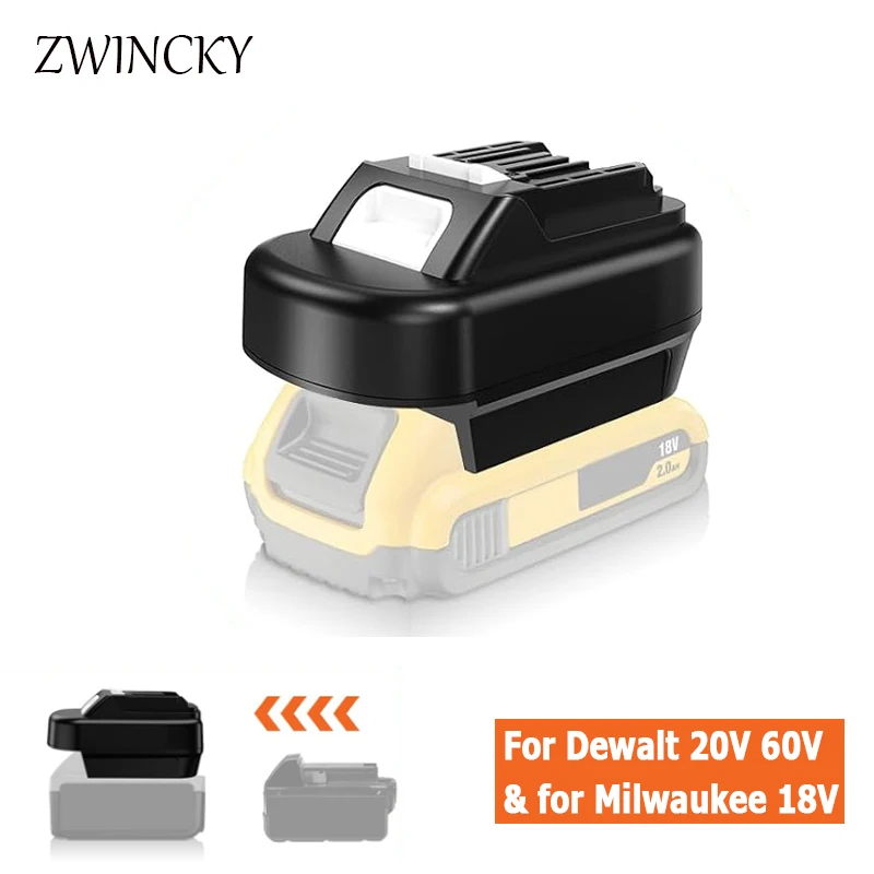 Adaptor untuk Dewalt untuk Milwaukee Ke untuk Makita 12V Alat untuk Dewalt 20V 60V & untuk Adaptor Baterai Milwaukee 18V (Hanya Adaptor)