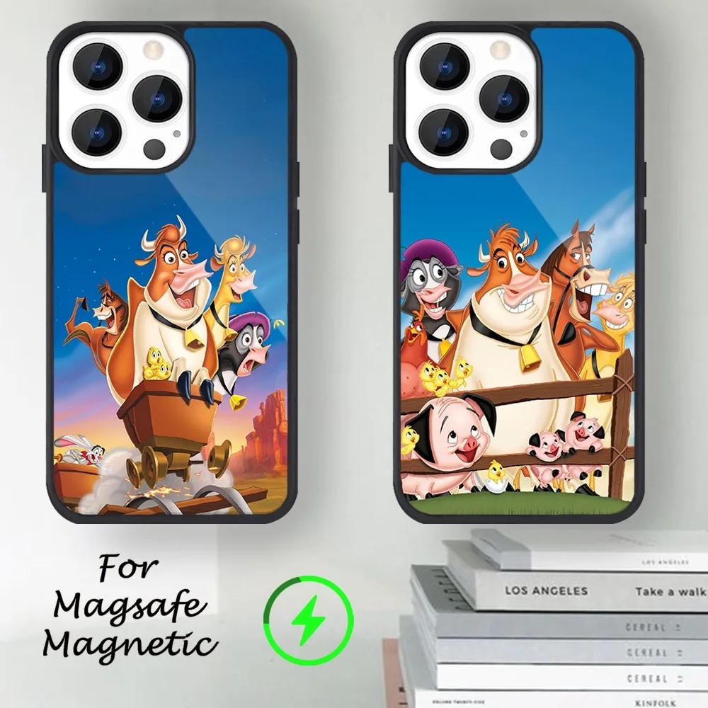 MINISO Disney H-Home on the Range Phone Case For iPhone 14 13 12 11 15 Pro Max Magsafe Magnetic