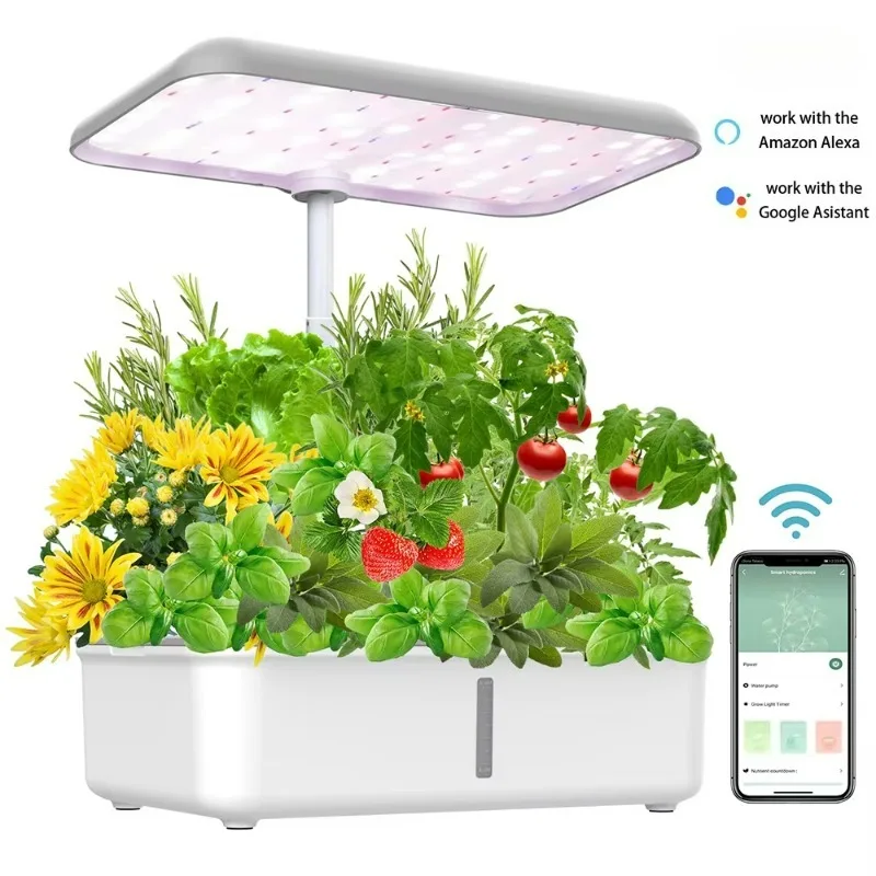 

Plant Hydroponics System Growing LED Light Soilless Smart Planting Machine Self Watering Indoor Home Gardening Planter