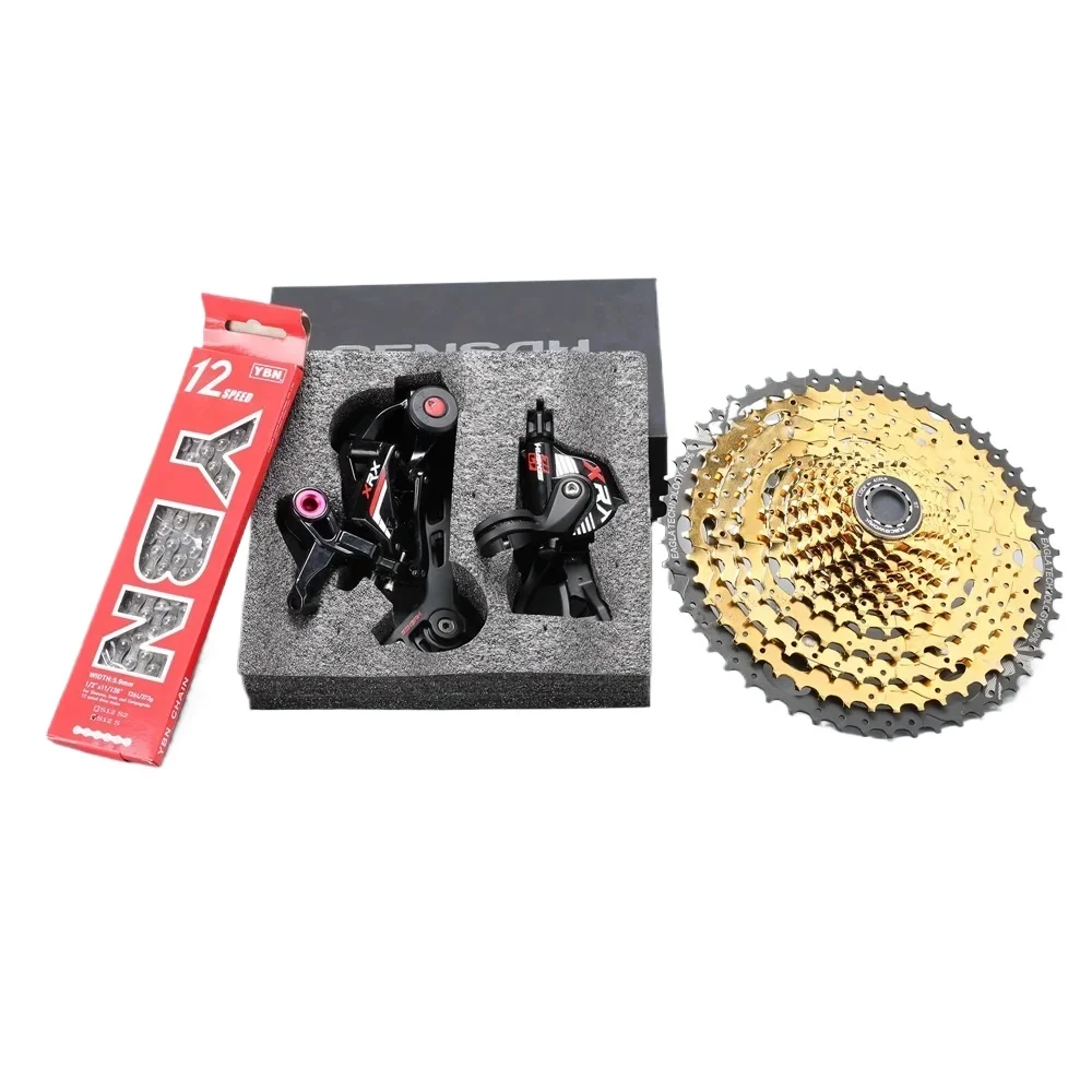 

SENSAH XRX M9100 MTB 12-скоростной групповой набор 12s Рычаг переключения передач Задний переключатель 11-52T Кассетная цепь передач 12s Золотые комплекты для Shimano