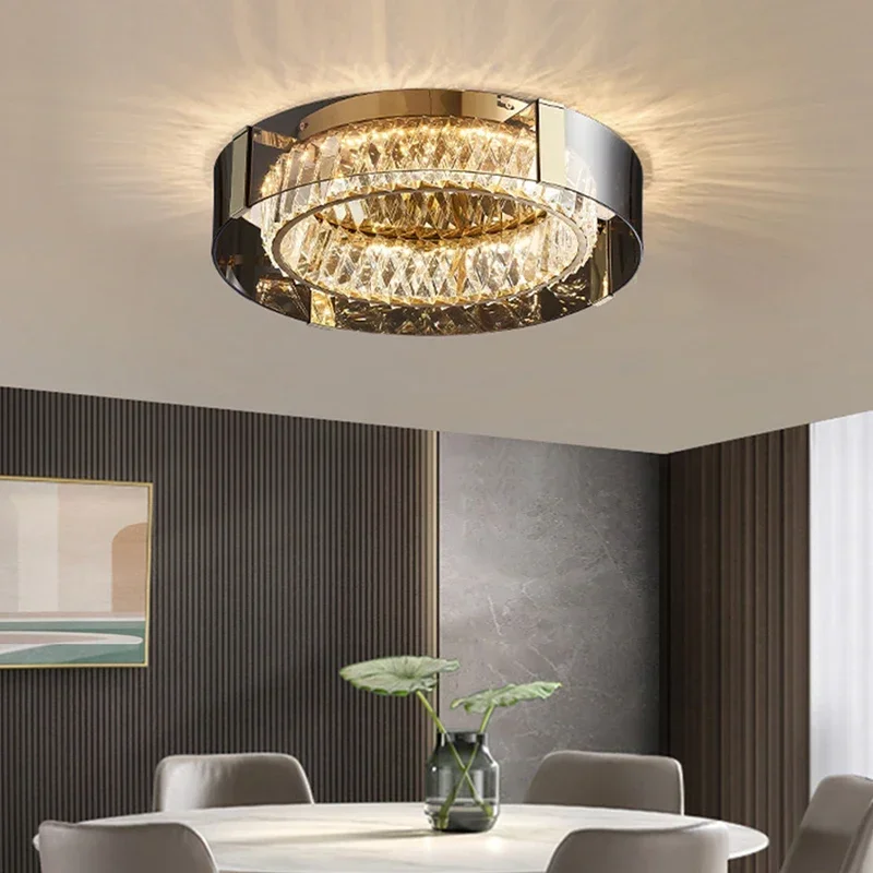 Crystal Ceiling Lights LED Lights Modern Ceiling Chandelier Luxury Dimmable Lamps Room Decor Plafonnier Bedroom Home Decoration