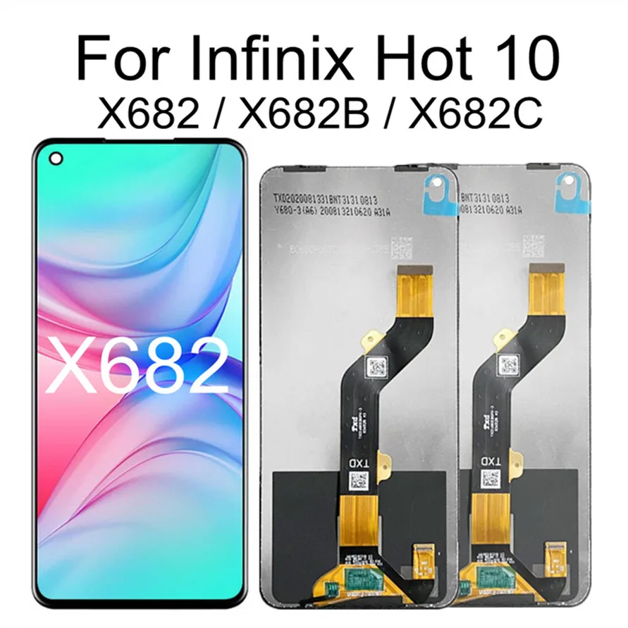 

6.78" For Infinix Hot 10 X682 B/C LCD Display Touch Screen Digitizer Assembly Replacement For Infinix Hot 10 LCD Display