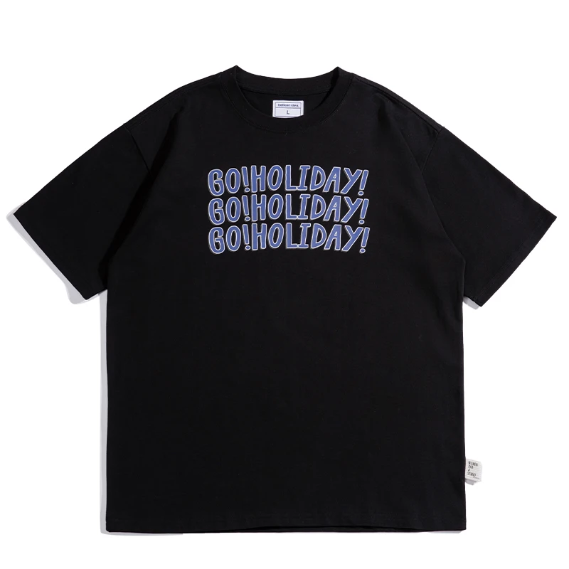 

Motorcycle Retro T-Shirt for Men and Women in Summer Popular Cotton Holiday Print Loose Simple Couple Wear