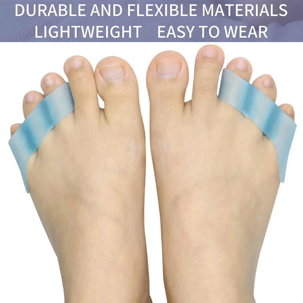 Pexmen 2/4Pcs Pinky Toe Separator Gel Toe Protectors for Curled and Overlapping Toes Little Toe Spacer for Friction Blister