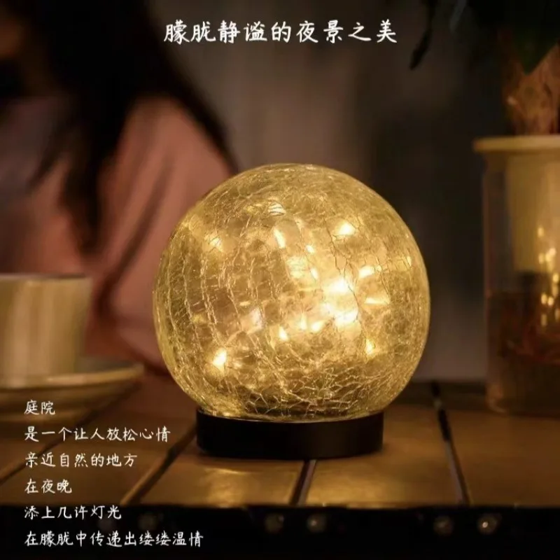 Solar Crack Garden Light Outdoor Waterproof Crack Floor Plug Light Garden Court Villa Landscape Light