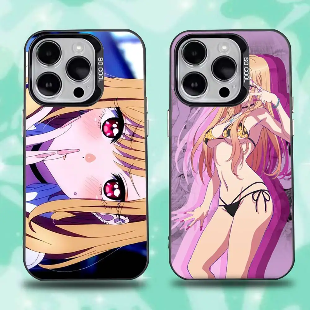 

Anime My Dress-up Darling Phone Case For iPhone 16,15,14,13,12,11,Mini,Pro,E,SE4,XS,MAX Black Candy Matte Cover