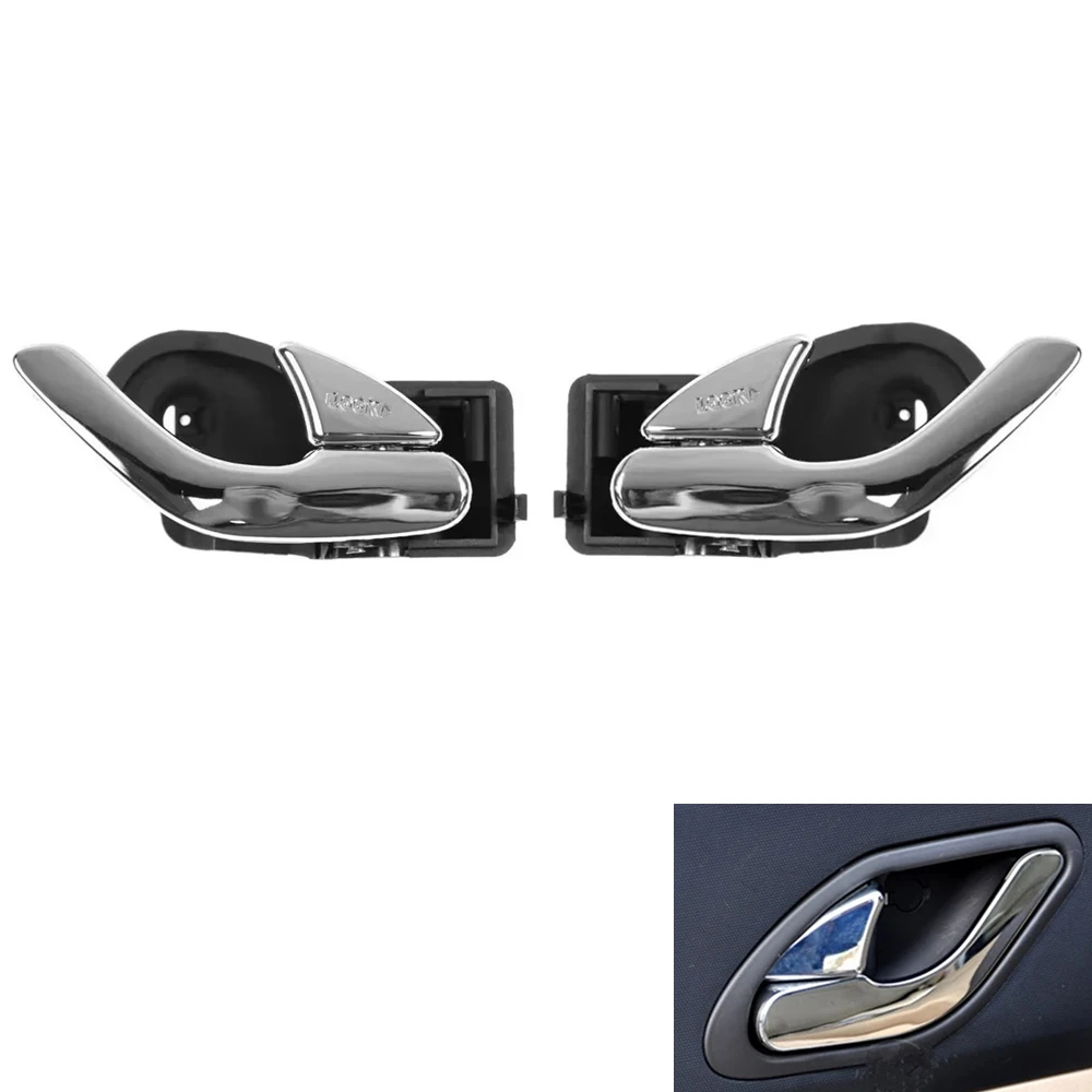 

Хромированная внутренняя внутренняя ручка открывания двери для Mazda Tribute 2001-2006 Ford Escape Kuga 2003-2012