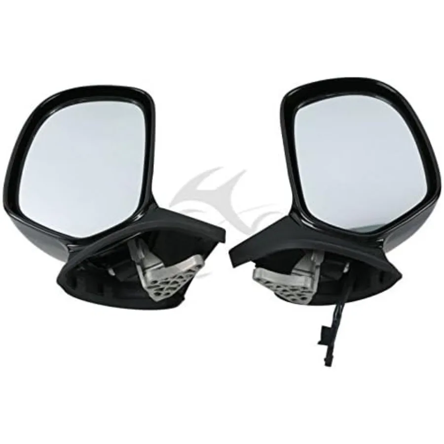 

Черные зеркала заднего вида из АБС-пластика с дымовым сигналом для повышенной видимости и стильного дизайна, совместимые с Honda Goldwing GL1800