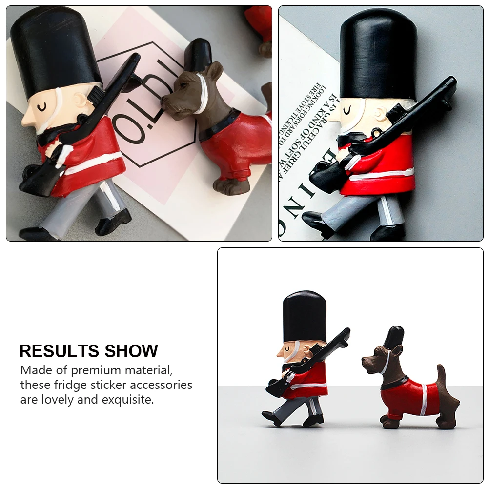 مغناطيس الثلاجة ديكورات على الطراز البريطاني ثلاجة المطبخ ملصق الثلاجة مادة الراتنج سطح أملس