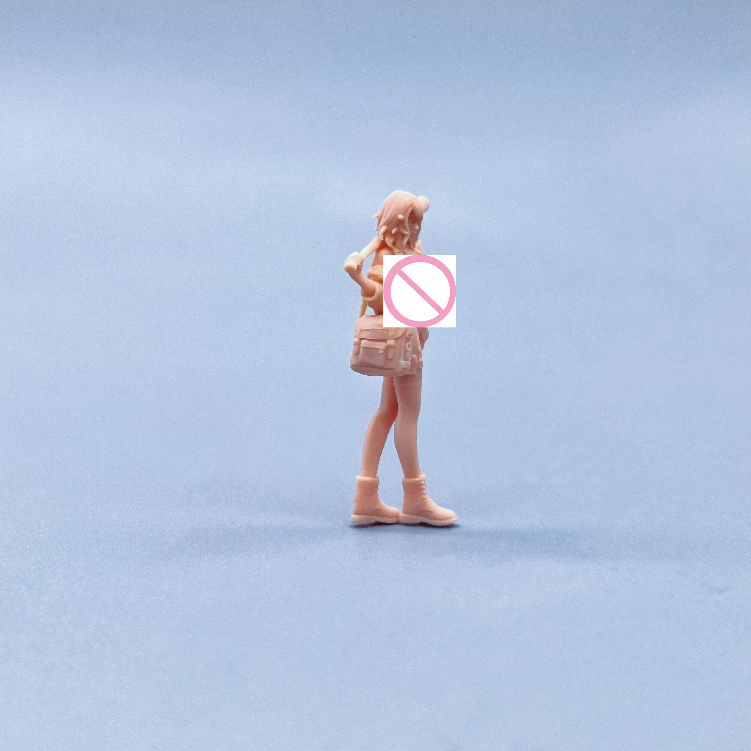 1/64 1/43 Figurines Scale Model Resin The Girl with A Bag and A Stick Uncolored Miniatures Diorama Hand-painted W432