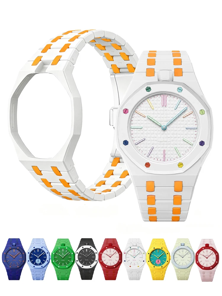 Keramikarmband + Gehäuse für Royal Pop Swatch x AP Taschenuhr als Ersatzarmband für Armbanduhren, Correa-Zubehör mit Box