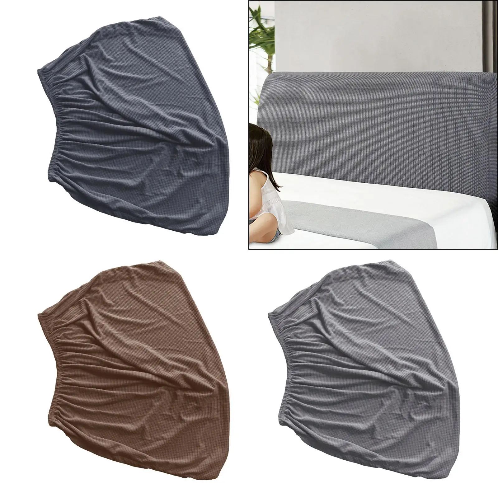 Elastic Bed Headboard Cover Universal Fit Stretch Slipcover Dustproof Furniture Protector for Home Bedroom Use