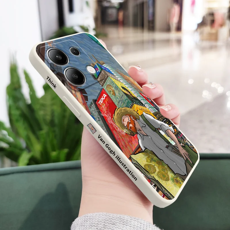 

Abstract Picture Phone Case For Xiaomi Redmi Note 14 13 12 12S 11 11S 10 10S 9 9S 14C Pro Plus 4G 5G Liquid Silicone Cover