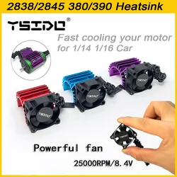 YSIDO RC Car 380 390 2838 2845 2847 Osłona silnika elektrycznego Radiator Wentylator chłodzący dla Wltoys 124017 124016 144010   Części do modeli samochodów