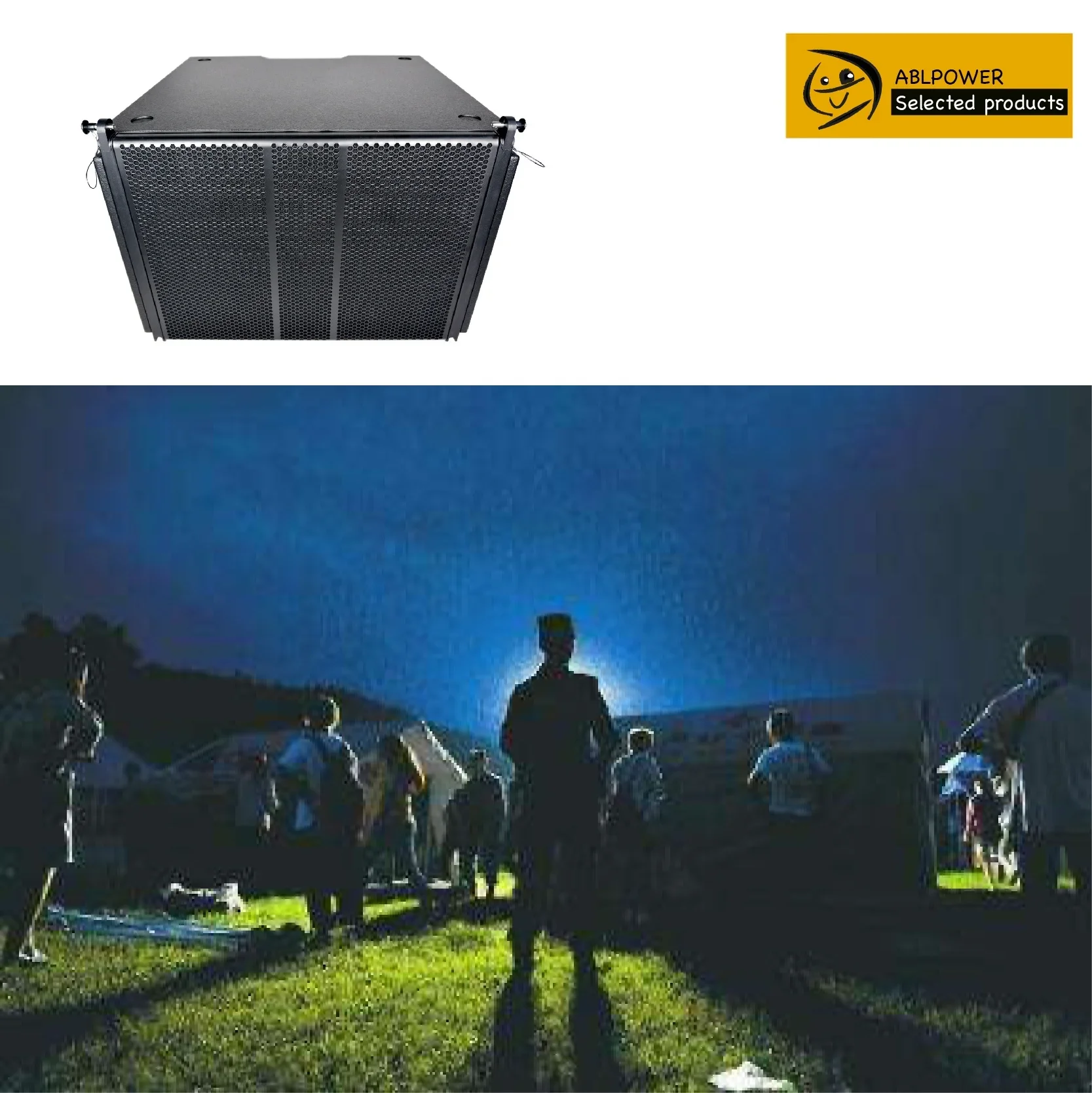 single 18-inch subwoofer can be used with a linear array speaker