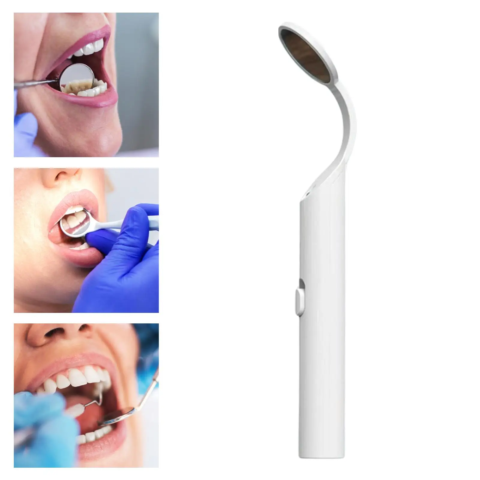 مرآة فم LED مضادة للضباب، أداة فحص طبيب الأسنان، مرآة ABS شفافة للمنزل