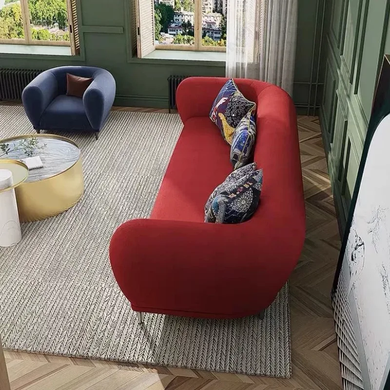 

Designer furniture Color sofa chair Casual color matching Living room Fabric Internet celebrity sofa