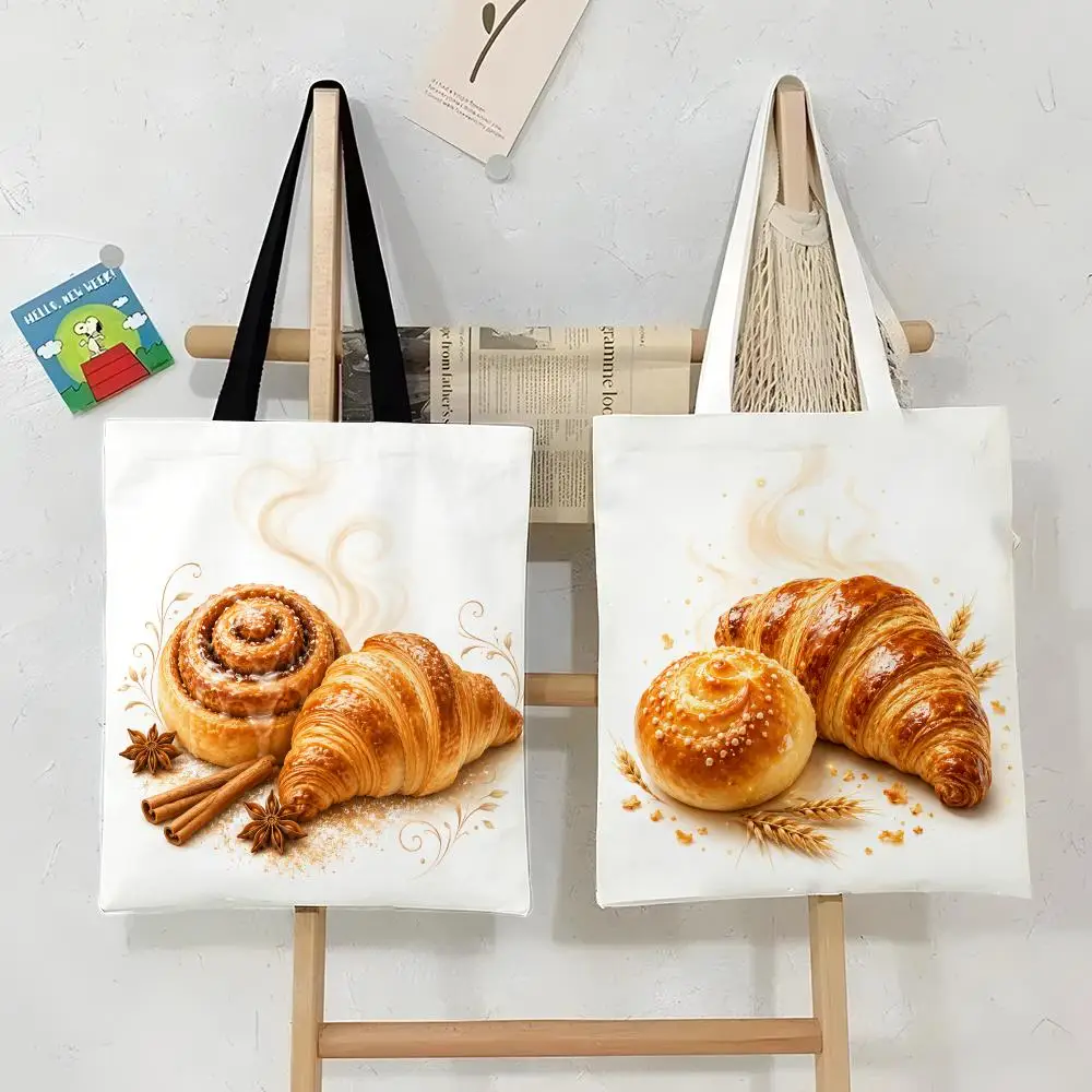 Baked & Beautiful Storage Bags Canvas Tote Bag Durable Large Capacity Commute Daily Casual Accessory Gift