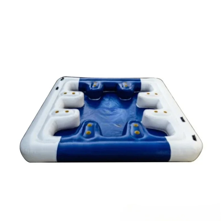 

Summer Water Entertainment Pvc Inflatable Water Leisure Platform Inflatable Floating Island Lounges Boat
