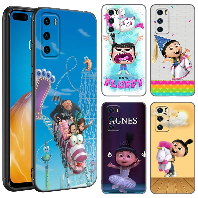 Cute Unicorn Agnes Phone Case For Huawei Pura 70 Ultra P20 P30 P40 Lite P60 Art P50 Pro P50E P Smart 2018 2019 2020 2021