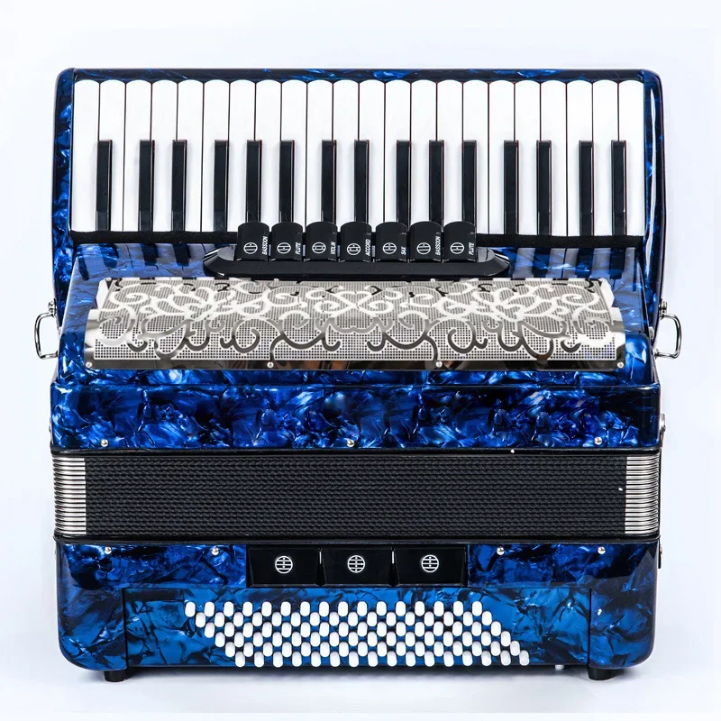 

Hooqu Wholesale Factory 96 Bass Black Red Color 37 Keys Accordion Hot Sale