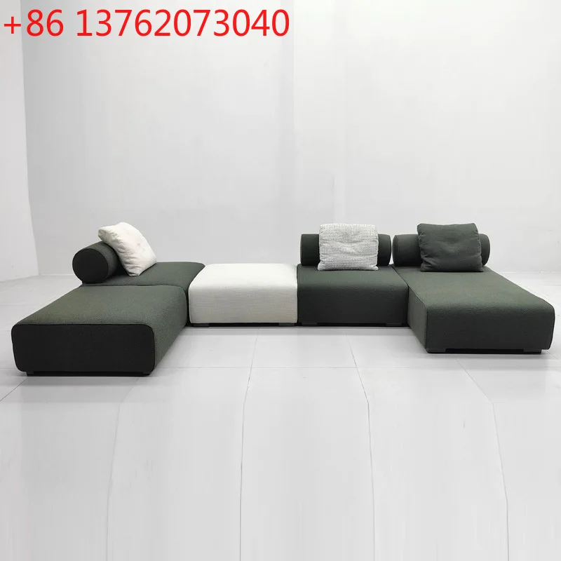 

Итальянский минималистичный модульный комбинированный диван, современная гостиная, отель, тканевый диван из тофу