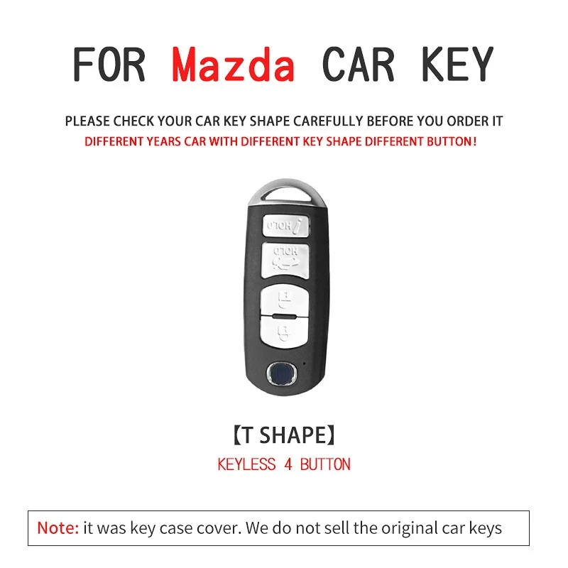 4 Button For Mazda 2 3 6 2017 2018 CX3 2016 CX5 CX-5 2019 GT cx9 2018 MX-5 Scion IA 2016 TPU Remote Car Key Case Cover Shell