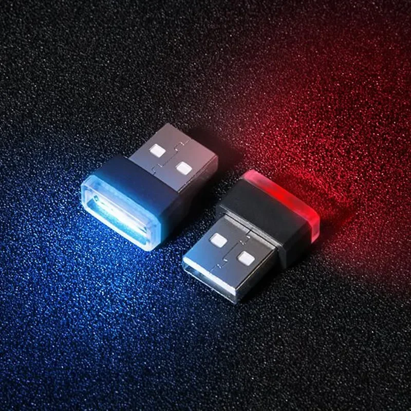 سيارة USB المحيطة ضوء الاكريليك اللون الصدام USB المحيطة ليلة ديكور الإضاءة ضوء اكسسوارات السيارات الداخلية سيارة الديكور