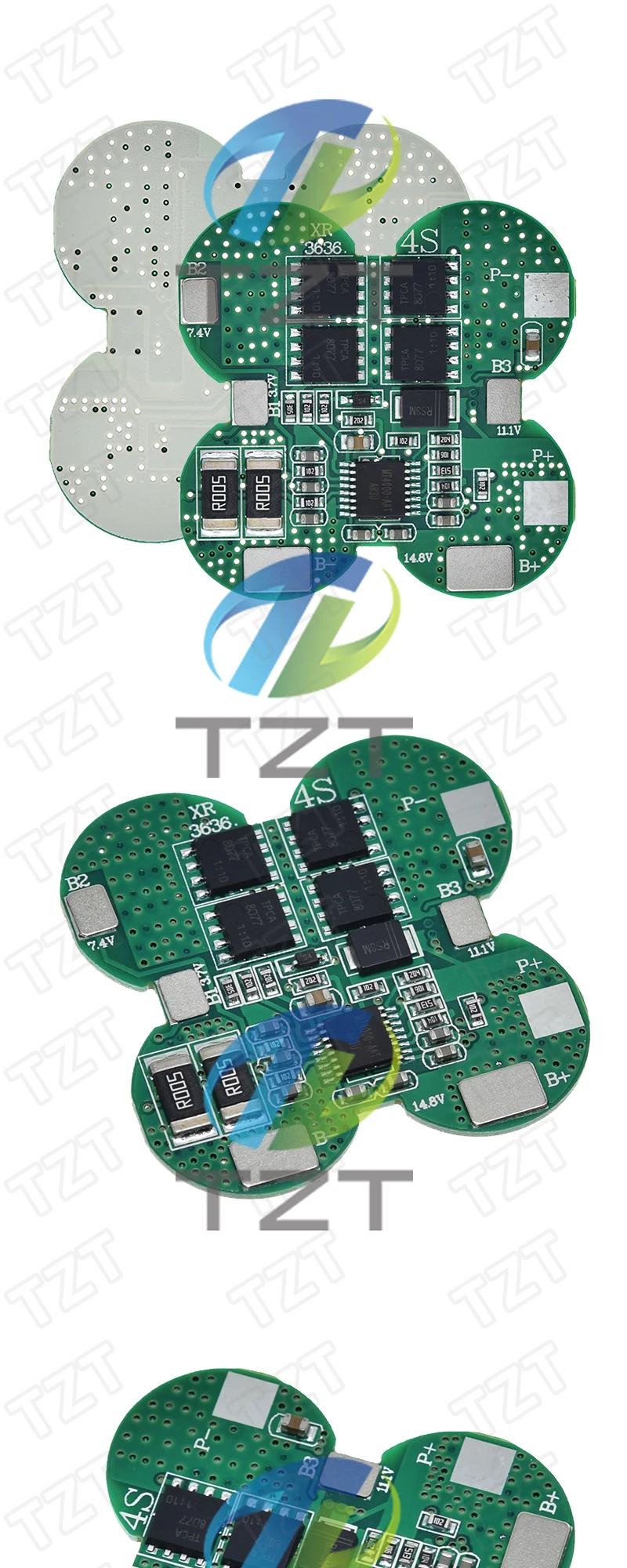 TZT BMS 4S 15A 14,8 V 18650 Li-Ion Lithium-Batterie-Ladeplatine mit Überstrom-/Temperaturschutz für Elektrowerkzeuge – Detail 3