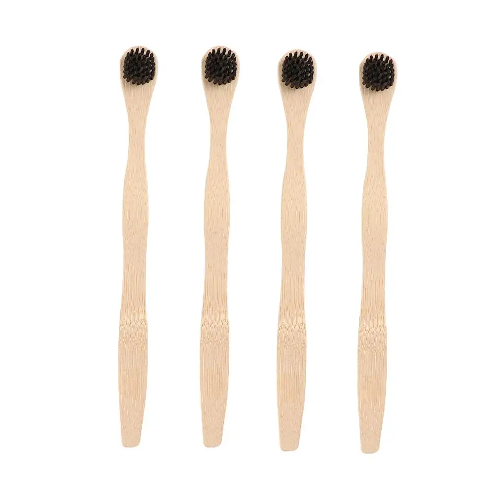 

4 Pcs Tongue Scraper Cleaners Bamboo Wood al Kids Toothbrushes Cleaning Lightweight Portable Fresh Breath