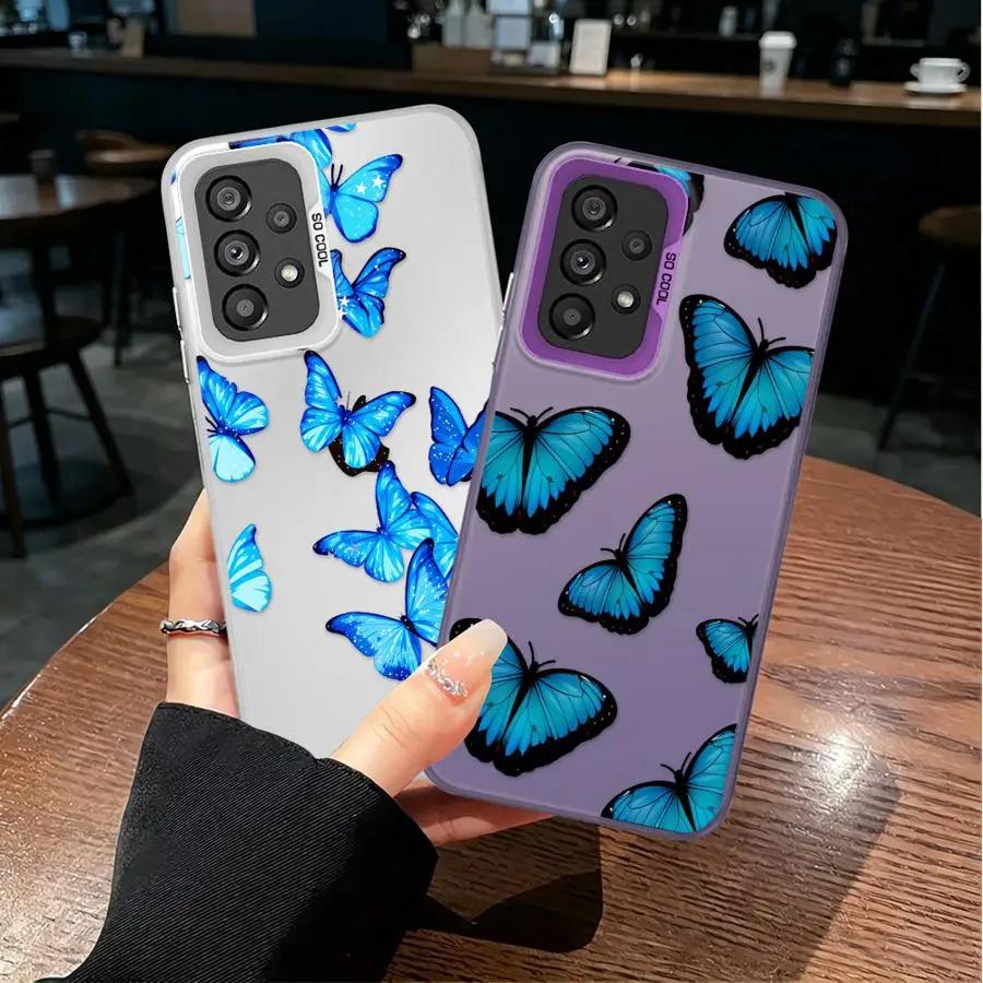 Case for Samsung Galaxy A71 A72 A04 A05 A06 A07 A56 A50 A10 A20 A51 A52 A54 A03 Back Phone Cover Flying Butterfly