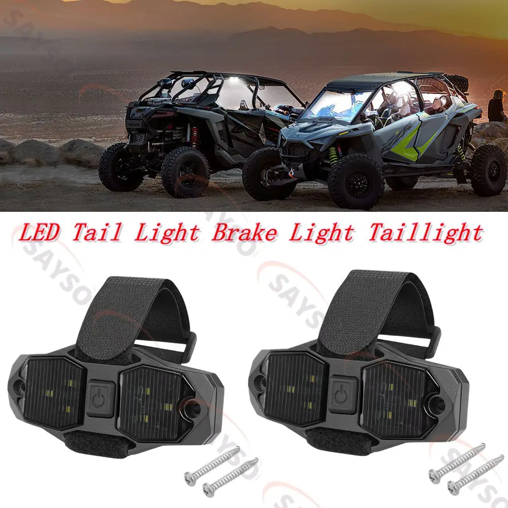

White Roll Bar Mount LED Dome Light Rock Light W/Switch For Polaris RZR UTV 4WD Car Excavator Pickup Wagon UTB Cab ATV SUV Bus