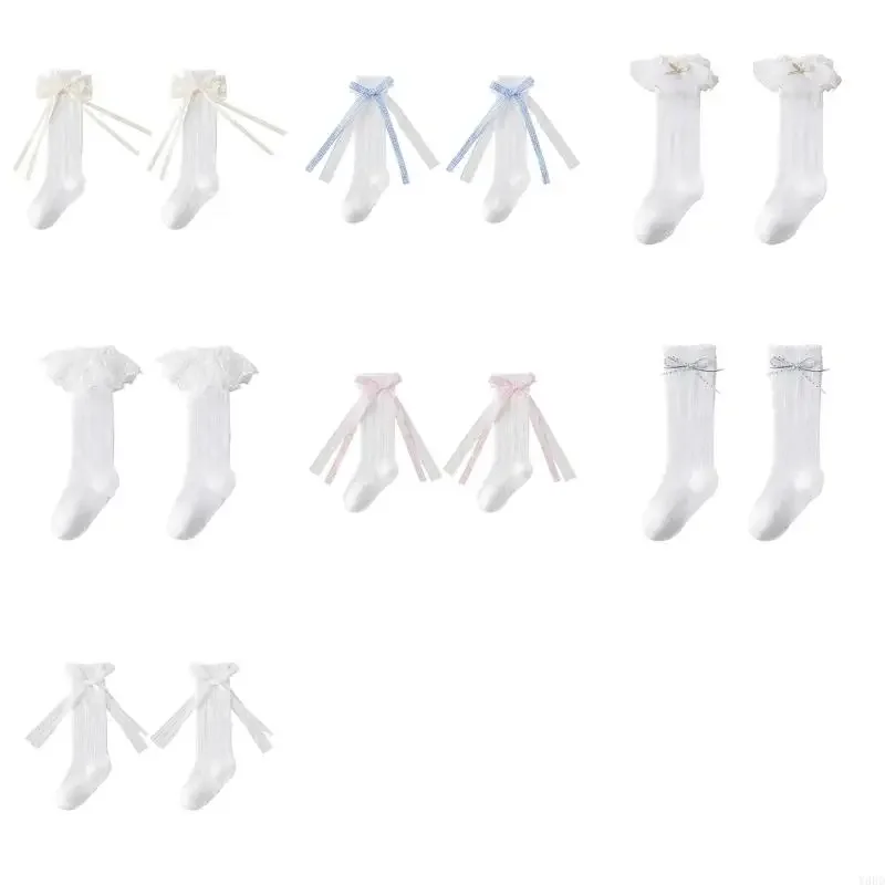 Y88D 1 Pair Kids Socks Combed Cotton Baby Stockings Breathable Design
