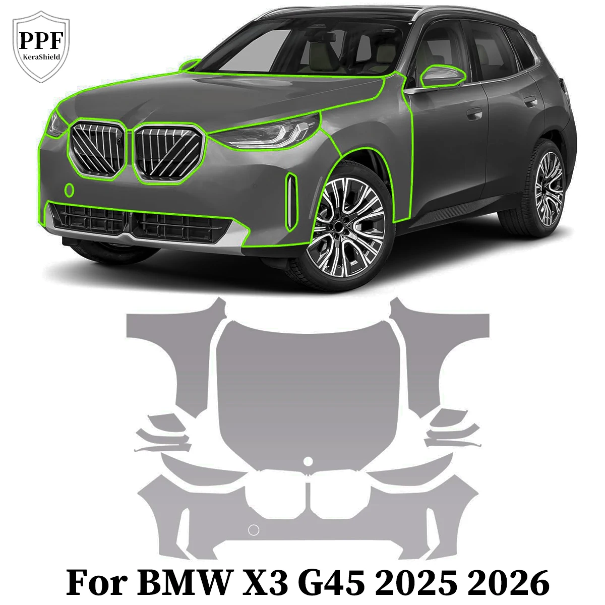 

For BMW X3 G45 2025 2026 TPU Paint Protection Film Car Clear Bra Anti-Scratch Pre-cut PPF Repairable Repairable Car Accessories