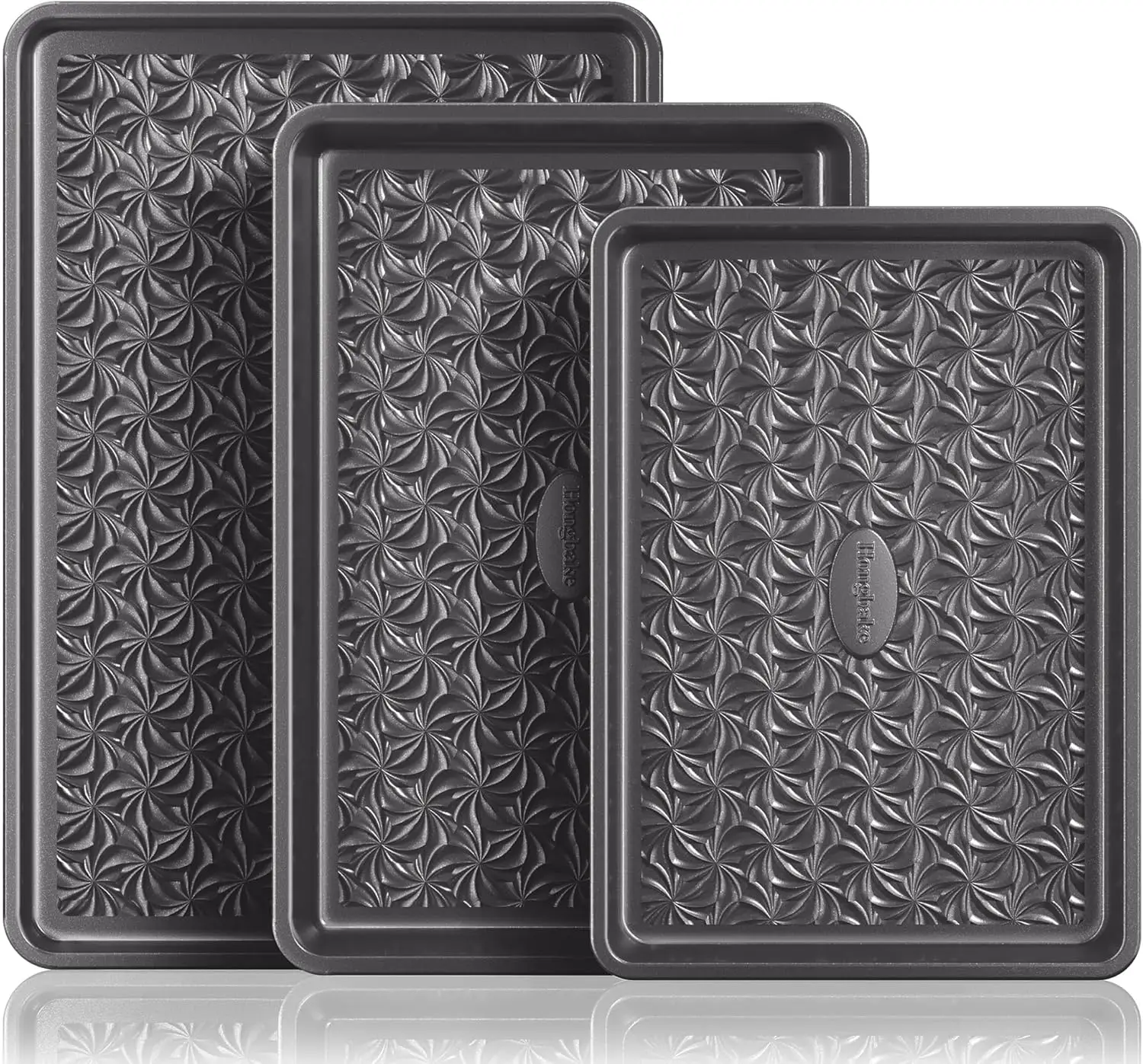 

Набор из 3 антипригарных противней для выпечки, противни для печенья для духовки, нетоксичные противни для полутортиков/желе-роллов