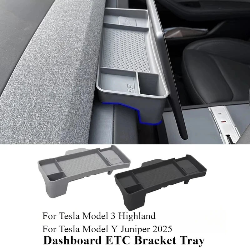 ETC Bracket Tray for Tesla Model Y/YL Juniper Model 3 Highland Screen Rear Storage Box Instrument Panel ETC Bracket Accessories
