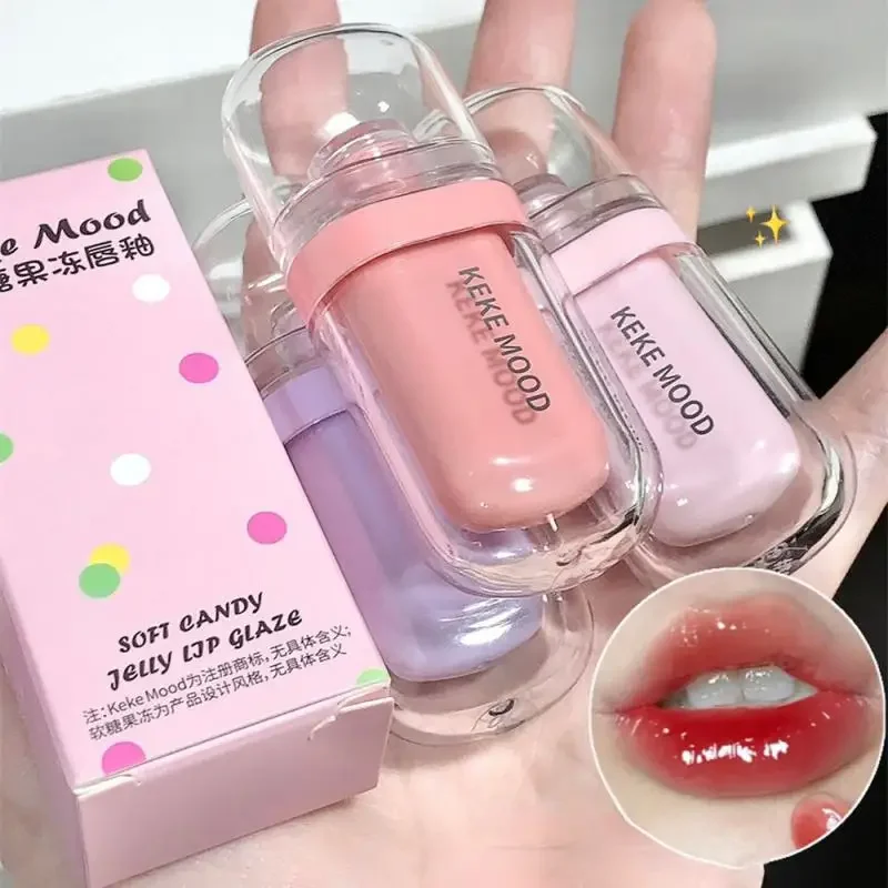 Heallor Lip Glaze Non-stick Cup Ice Tea Lipgloss Female Makeup Red Lip Tint Mirror Water 15 Color Liquid Lipstick Cosmetics Soft