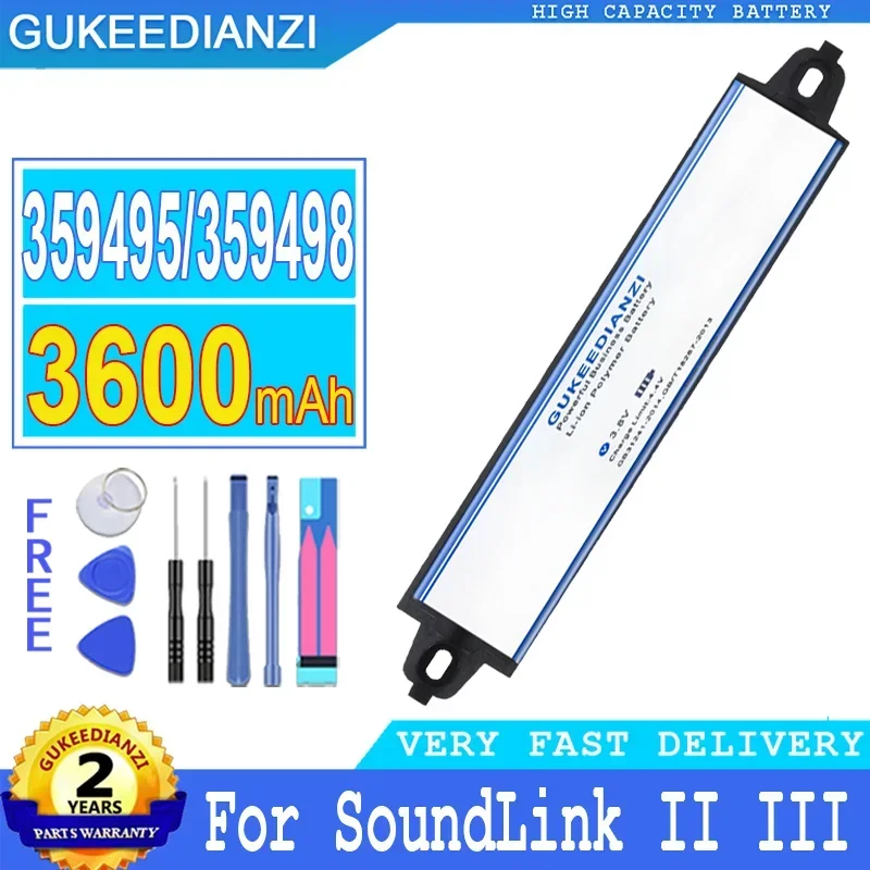 

GUKEEDIANZI Battery for Bose, Bluetooth Mobile Speaker, for SoundLink III, 3600mAh, 359495, 359498, 330105, 404600