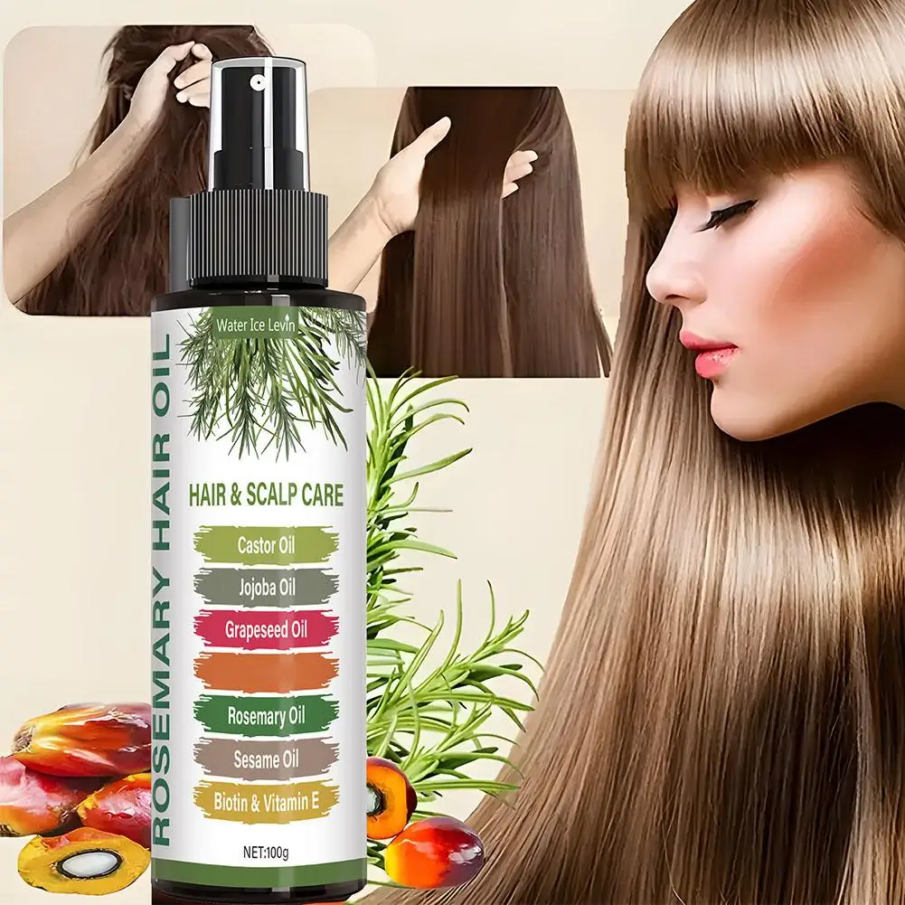 100g Rosemary Oil Scalp Intensive Essence Care for Damaged And Hairy Hair Hair Growth Shiny Hair for Women Men