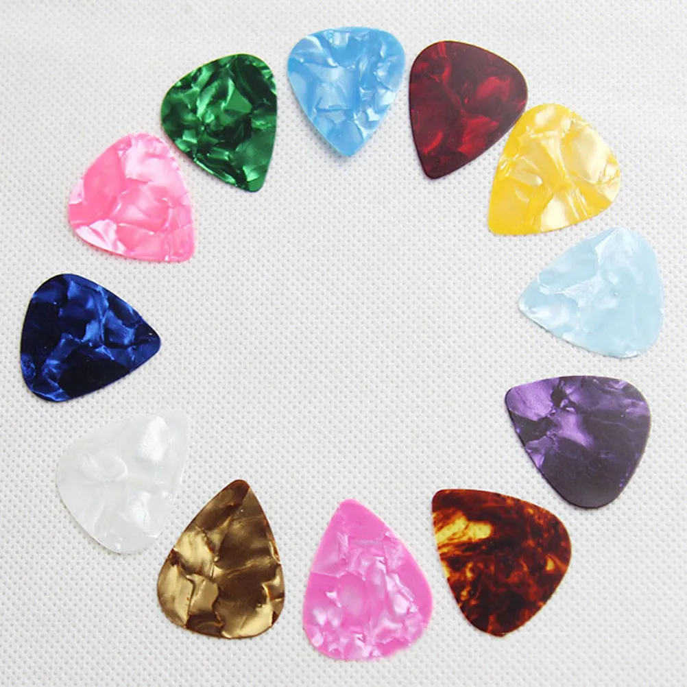 20Pcs Professional Guitar Picks 0.46mm Thin Light Weight Celluloid Material Ultra Thin Comfortable Grip for Ukulele Guitar