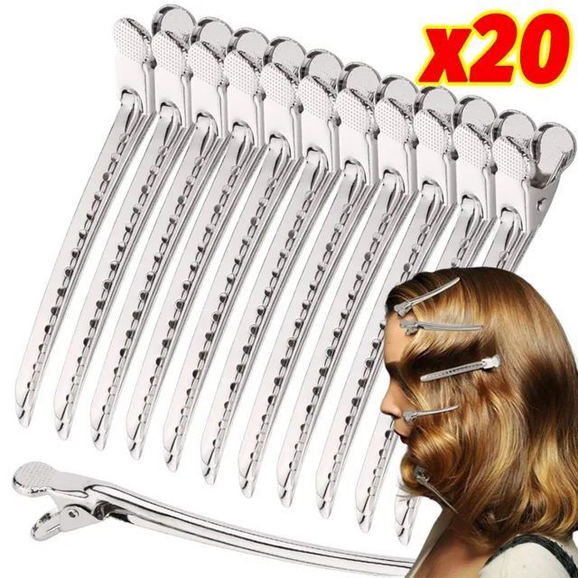 Metalowy klips w kształcie kaczego dzioba kręcone szpilka do włosów Barrettes fryzura klipsy do stylizacji włosów zaciski strzyżenie spinka do włosów narzędzia puszyste włosy korzeń wsuwka
