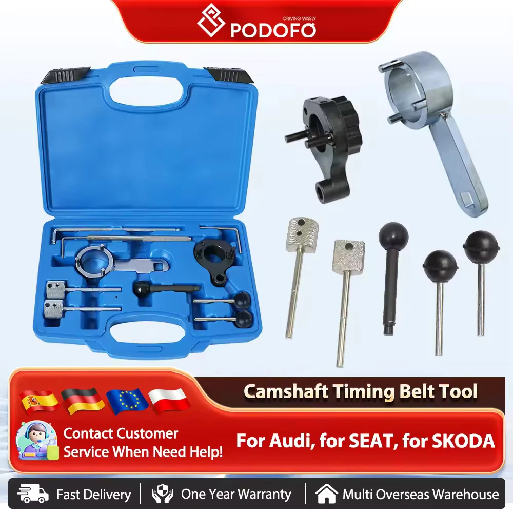 Podofo – KIT d'outils de distribution de moteur DIESEL, pour VW AUDI SEAT SKODA 1.6 2.0 TDI CR, outils de courroie de distribution d'arbre à cames