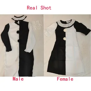 Terrifierr تأثيري زي أنثى / ذكر رعب حزب كرنفال الجلد ضيق أسود أبيض قاتل المهرجين بذلة لزي هالوين أفضل 10 ملابس مهرج نسائية مبيعا - No3