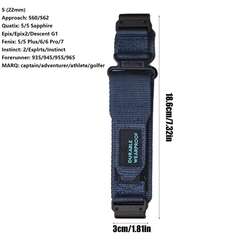 Ремешок для часов 22/26 мм, быстросъемный плетеный браслет для умных часов, эластичная волшебная лента, дышащий мягкий спортивный браслет