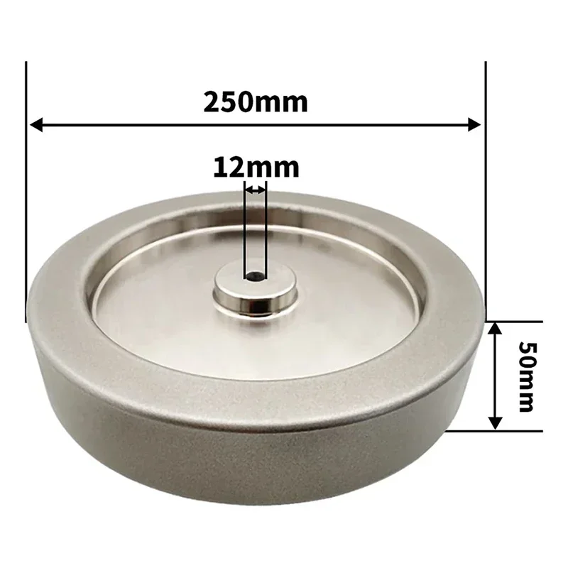 Muela CBN para afilar cuchillos y herramientas HSS, 250mm, Tormek T7 T8 , 10 \'\', diámetro-12mm, Arbor - 50mm de espesor