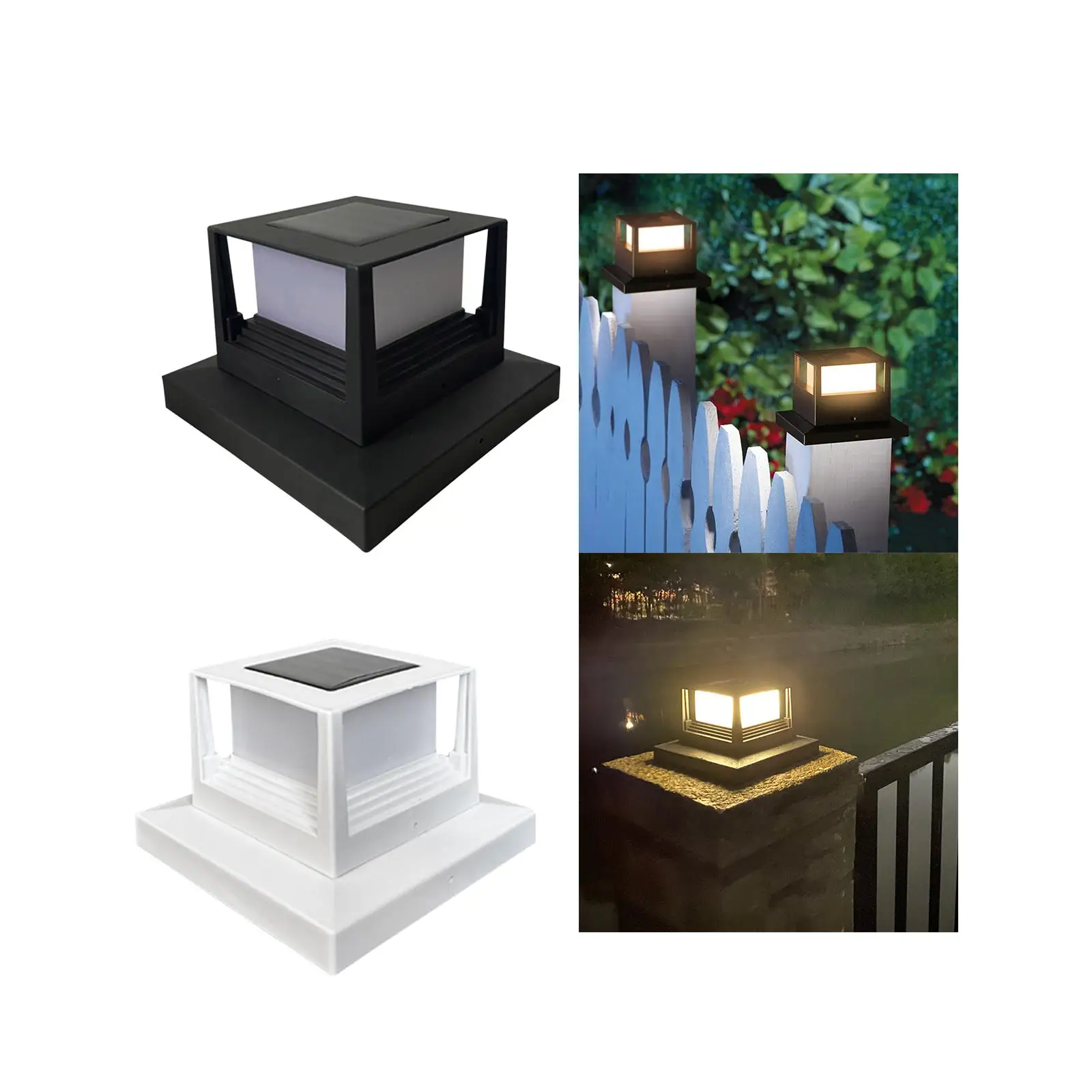 

Solar Post Light Outdoor LED Lighting for Porch Railing Yard Courtyard