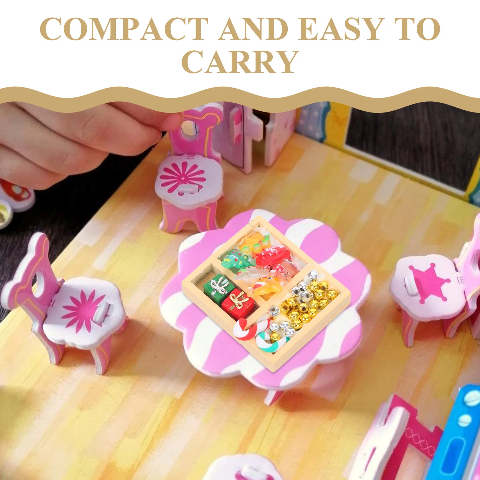 2 Stück Urlaub Festival Dekoration Zubehör Miniatur Bunte Süßigkeiten Ornamente für Puppenhaus Süße Weihnachtsszene Dekoration